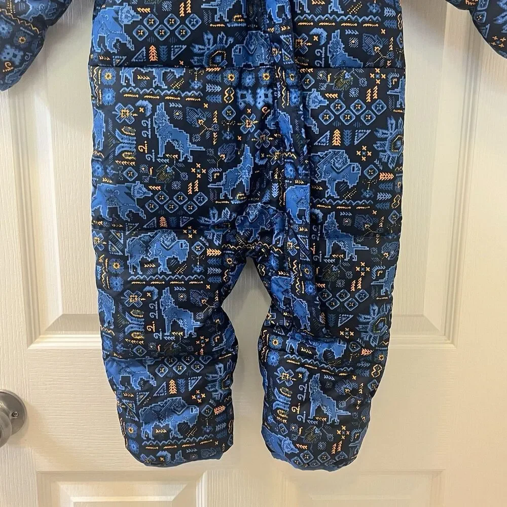 Columbia Infant Snuggly Bunny II Bunting Down Snowsuit Blue Boys 12-18 Months
